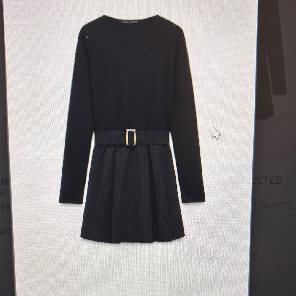 ZARA black long sleeve sweater dress